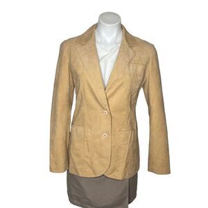 ERNST STRAUSS & SCHNELL Sports Ultra Suede Blazer Patch Pockets Womens